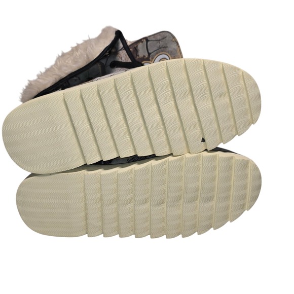 Browning Camo Fold Over Faux Fur Lined Lace Up Boots Womens 7.5 Camouflage - Picture 11 of 12